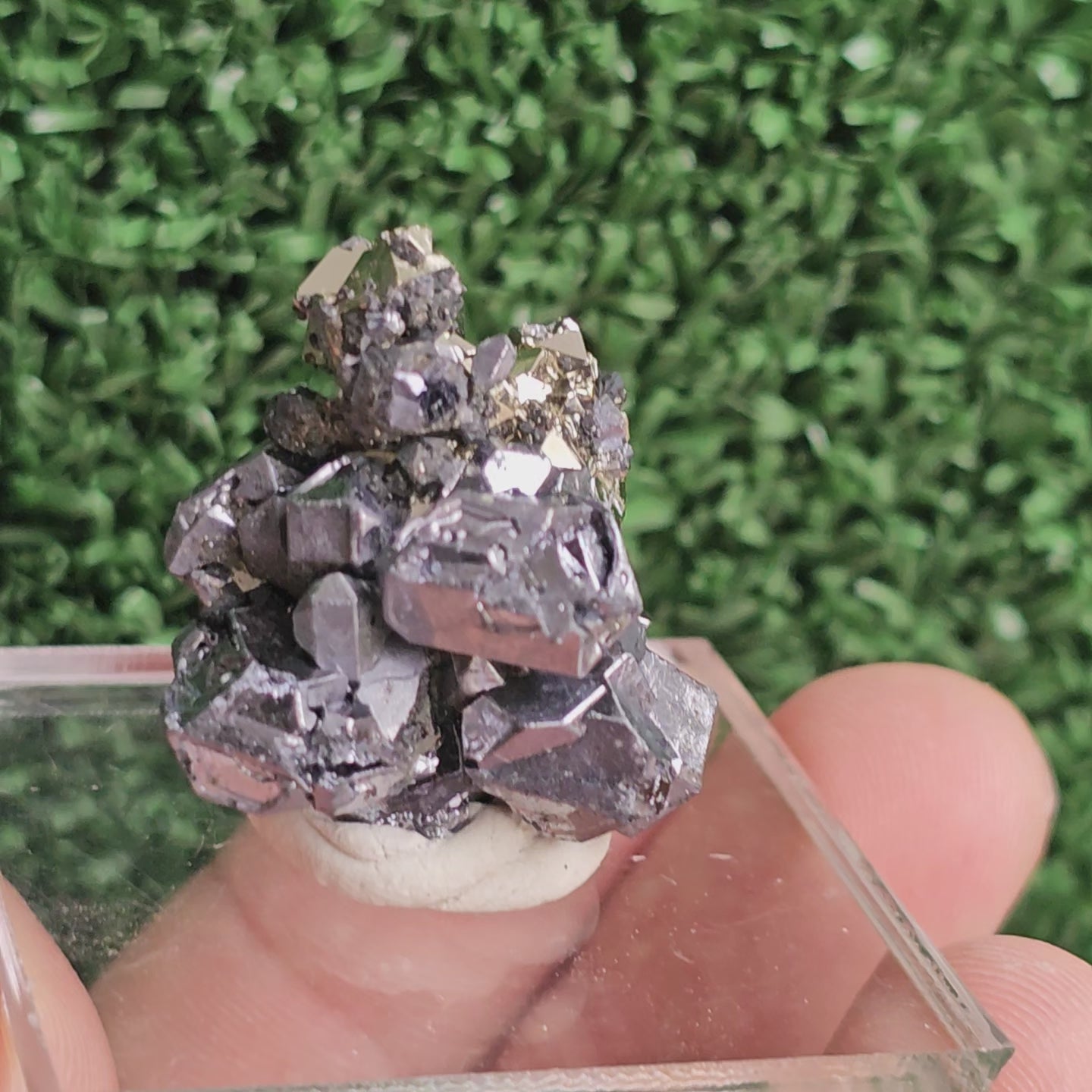 Load video: Galena with Pyrite octahedral