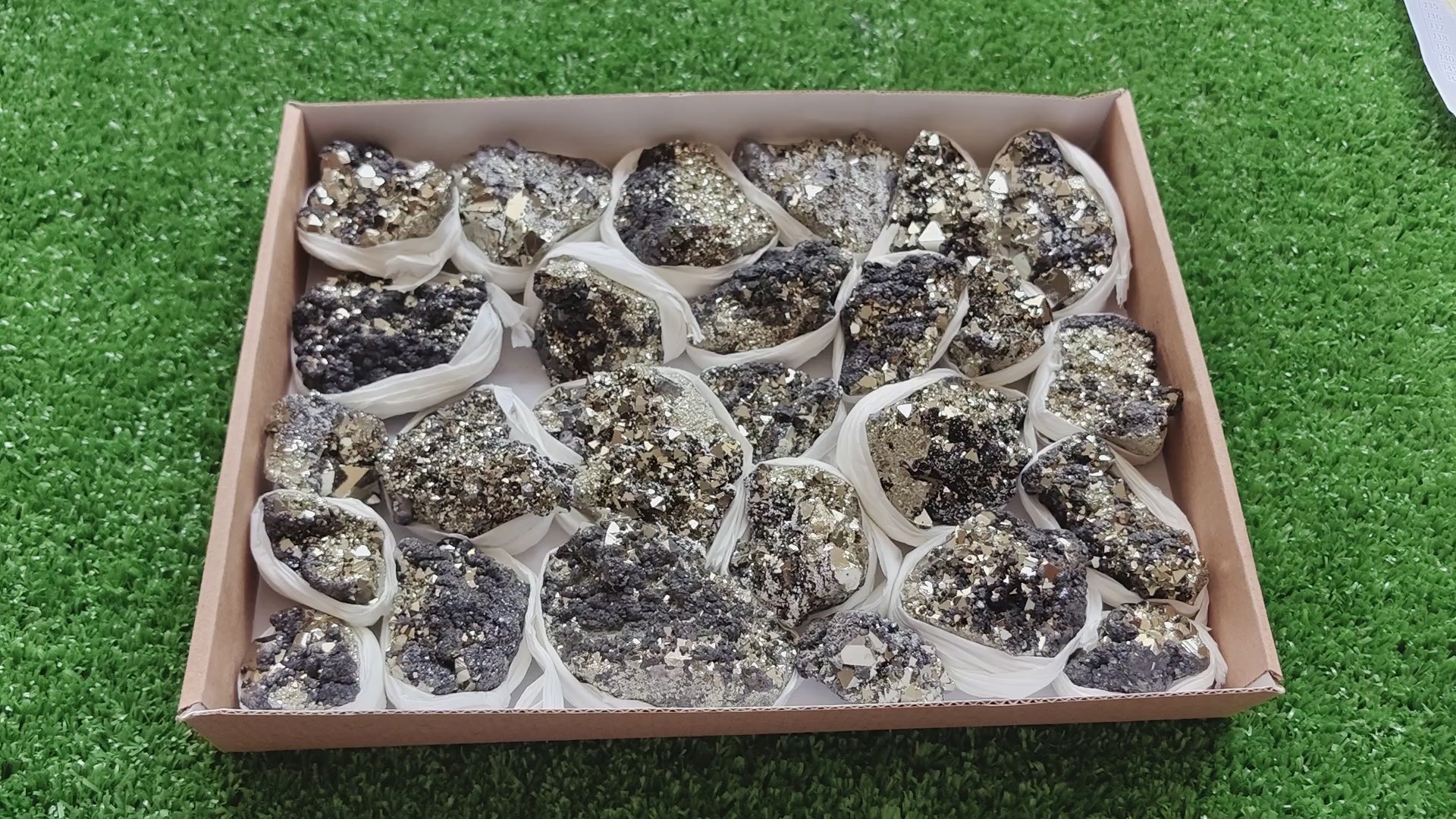 Load video: Box pyrite Octahedral