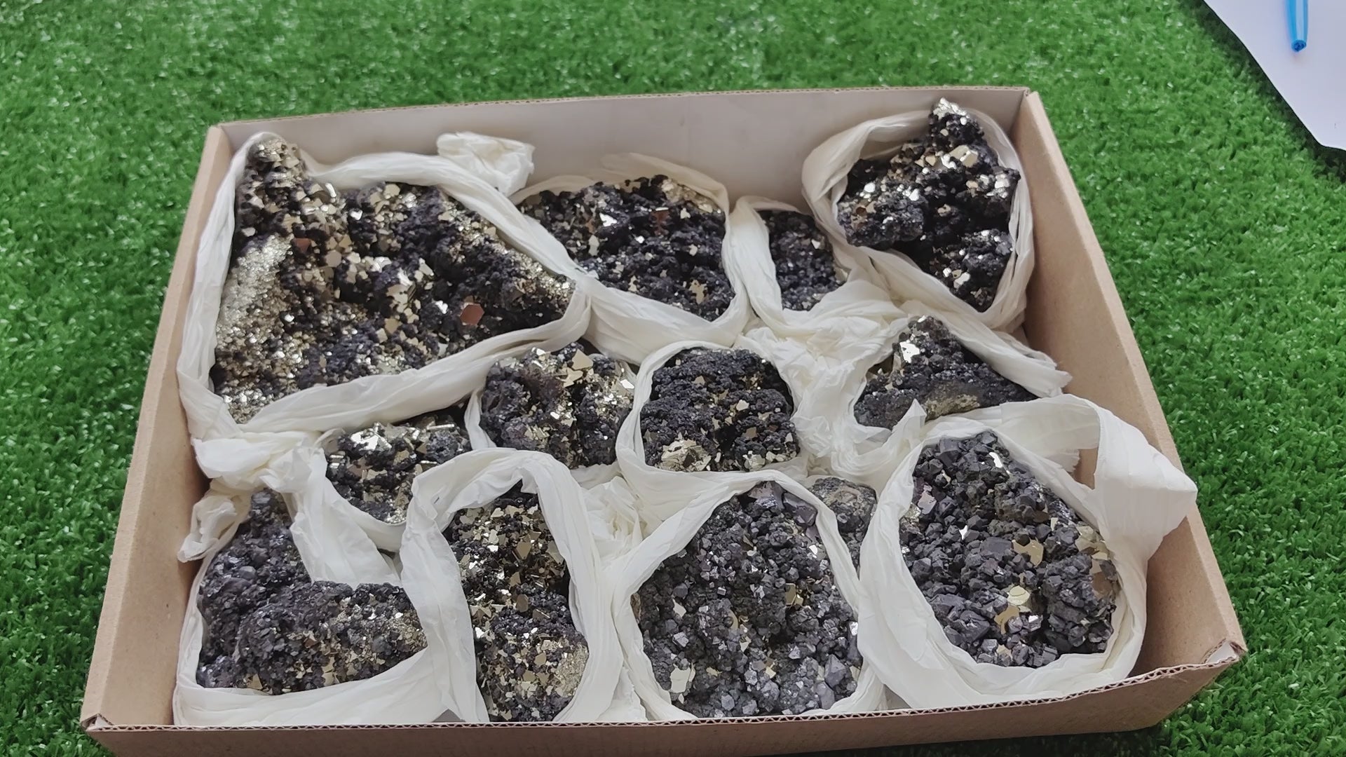 Load video: Box pyrite Octahedral