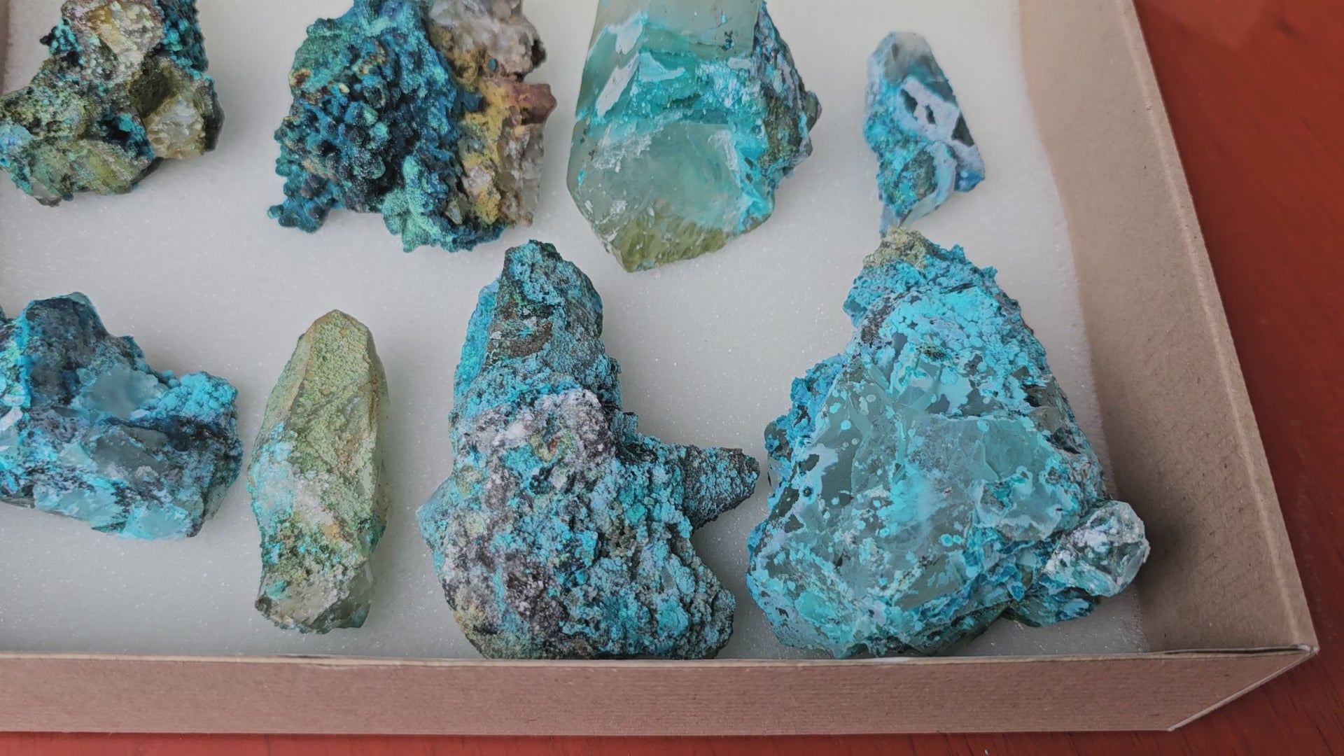 Load video: Lot 8 Chrysocolla Quartz Rough