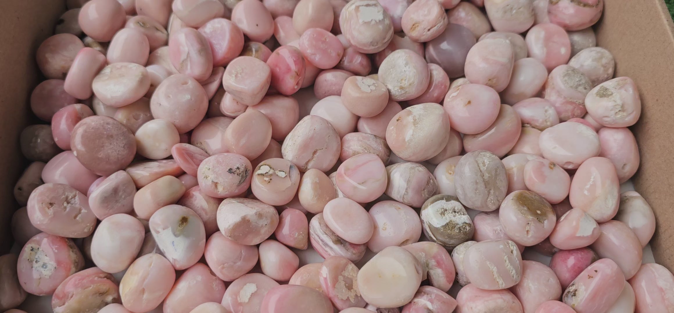 Load video: Lot 2 kg Pink Opal Tumbled