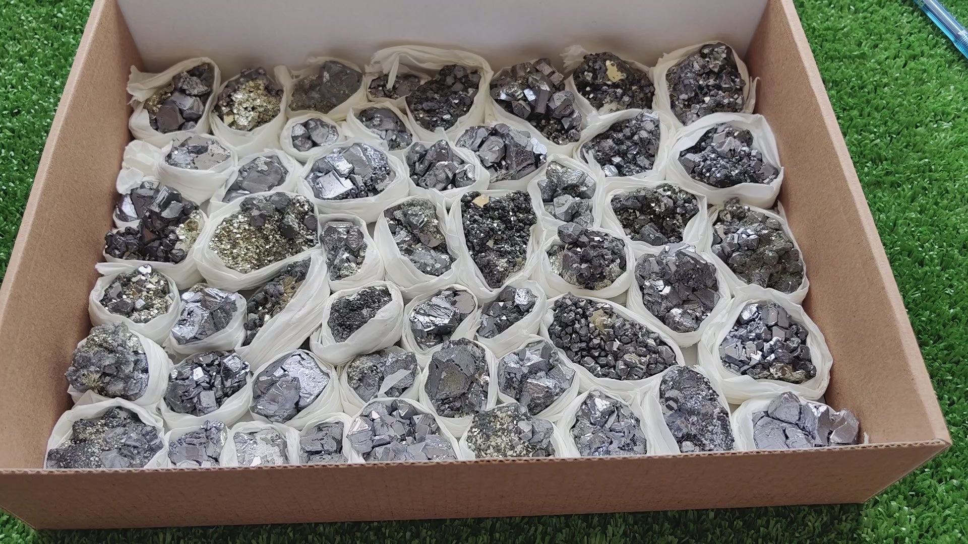 Load video: Box pyrite Octahedral with galena