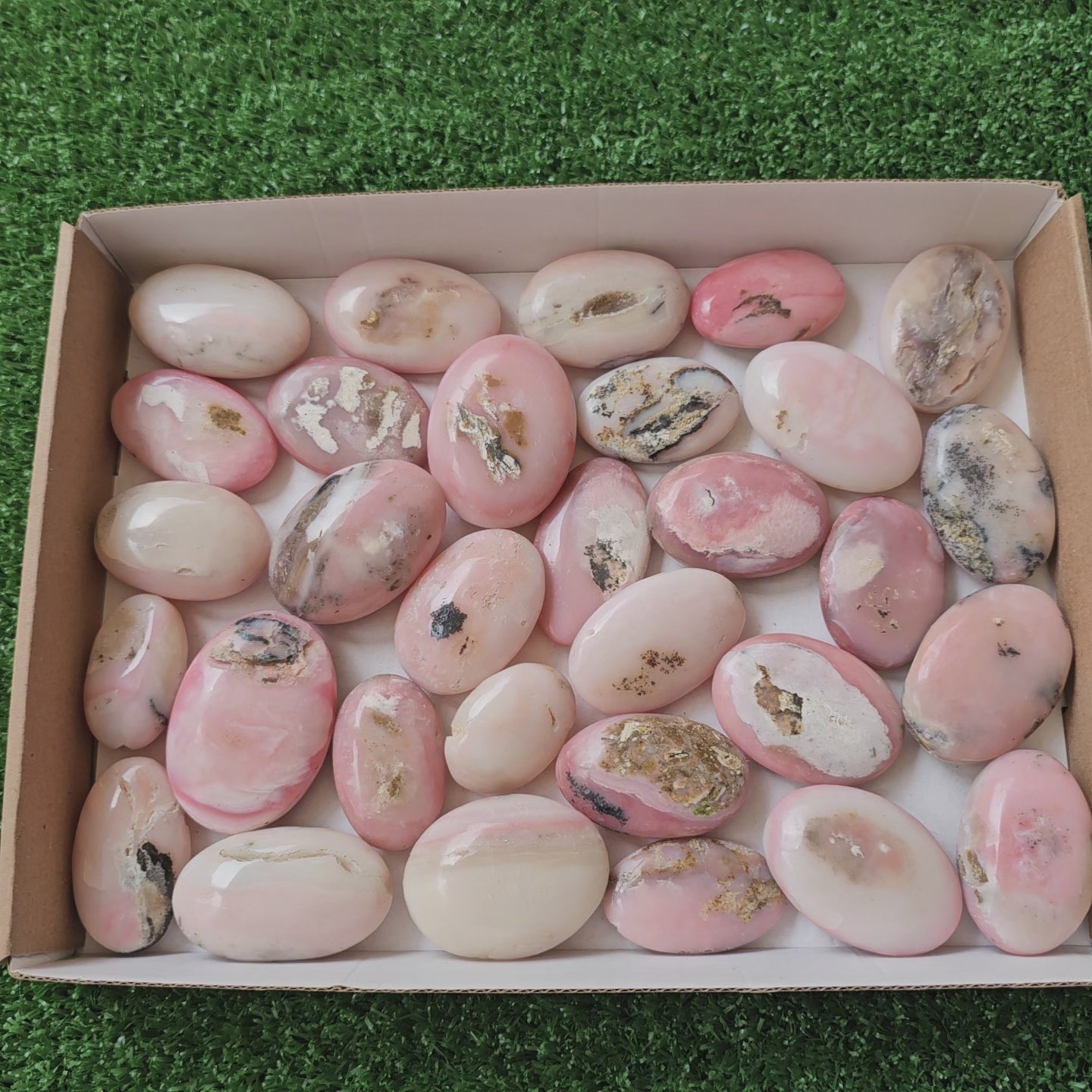 Load video: 30 pc pink opal palms