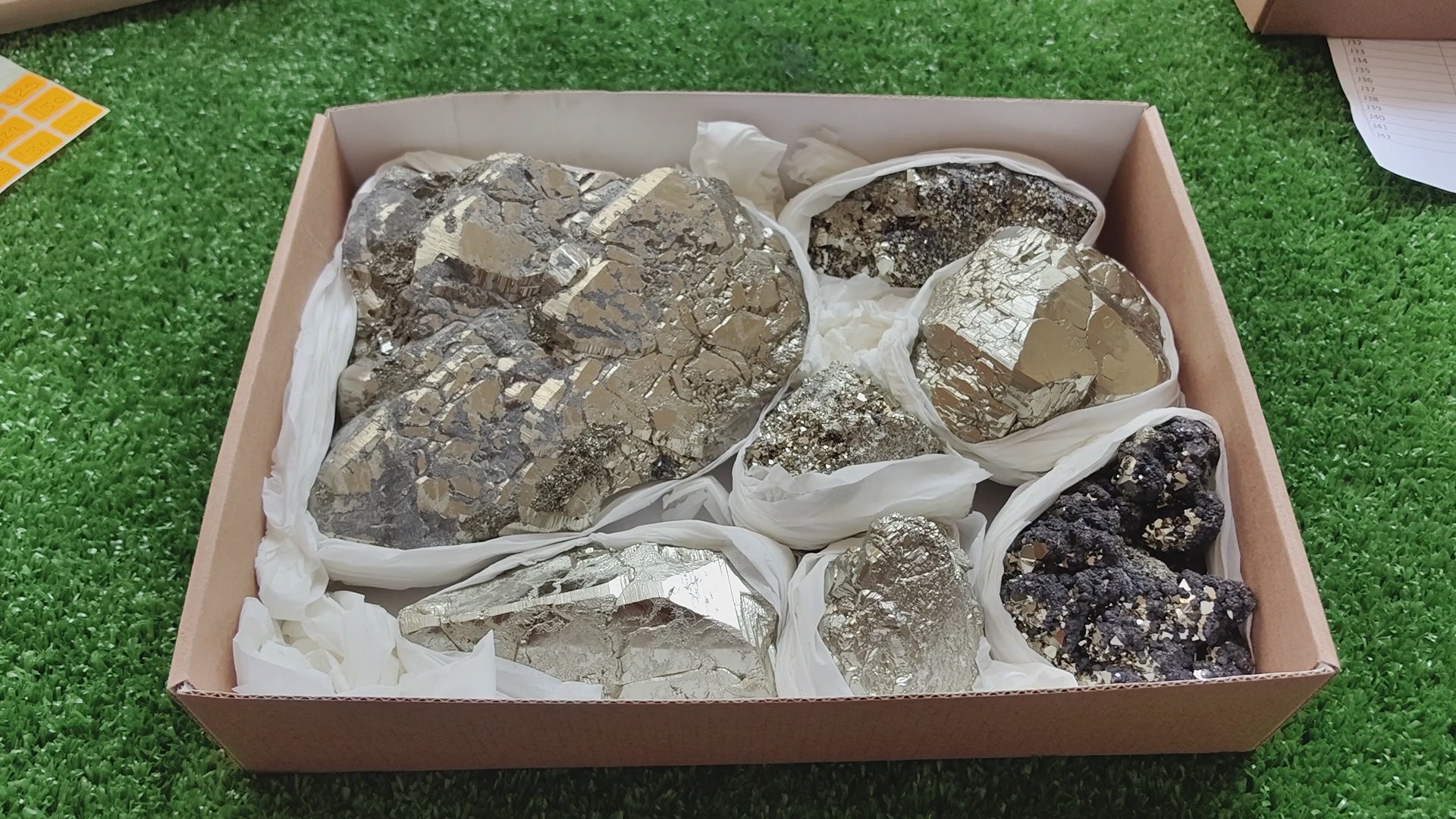 Load video: Box pyrite Octahedral