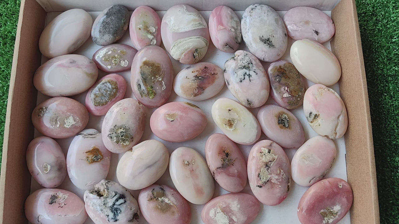Load video: 33 pc pink opal palms