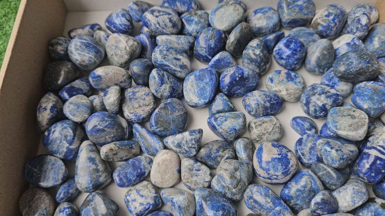 Load video: Lot 2 kg Lapis Lazuli Tumbled