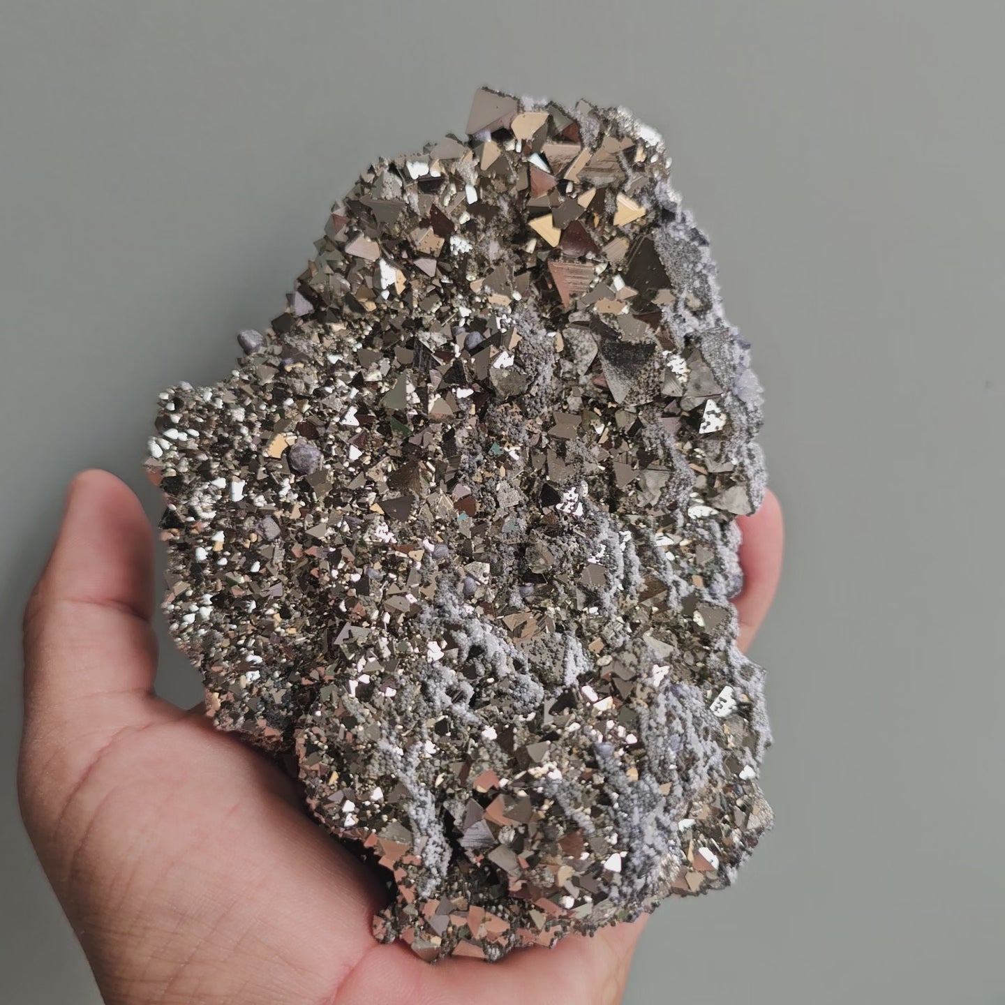 Load video: Galena with Pyrite octahedral