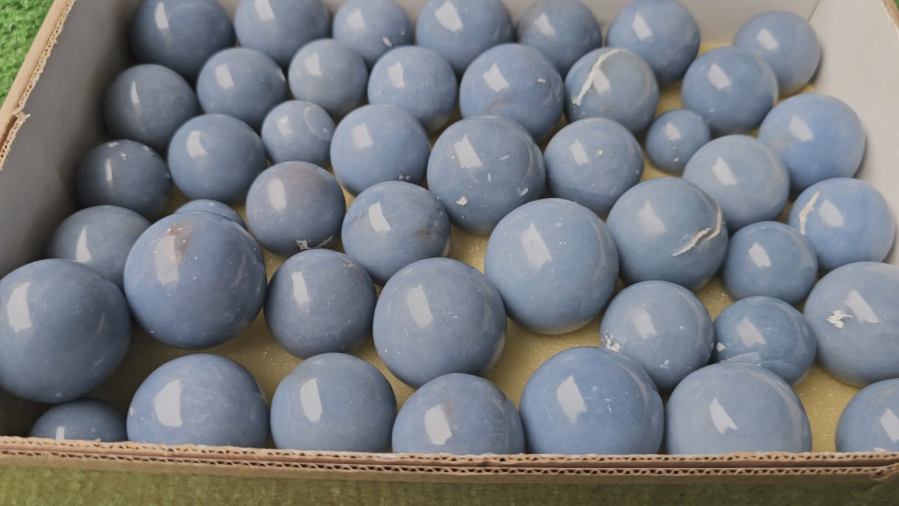 Load video: Lot 45 Angelite Sphere
