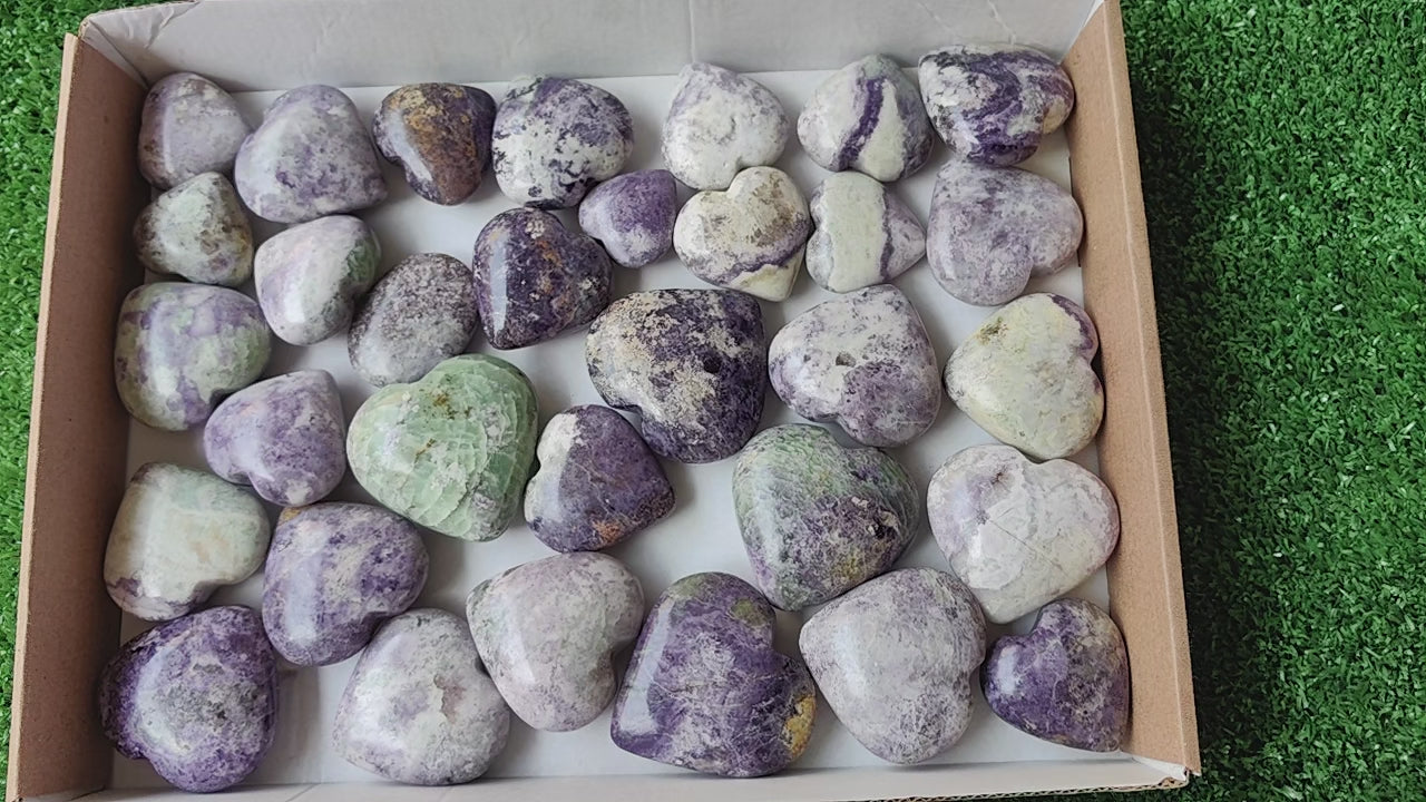 Load video: 32 pc bolivianite hearts