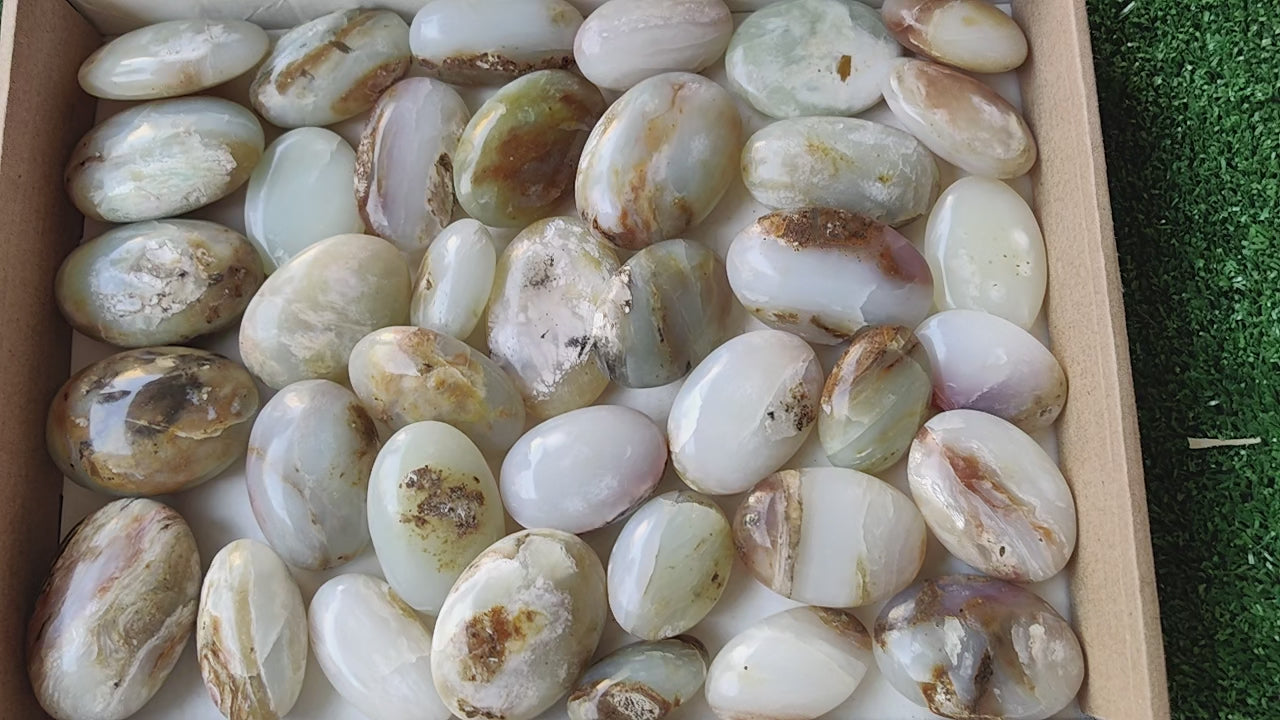 Load video: 38 pc blue opal palms