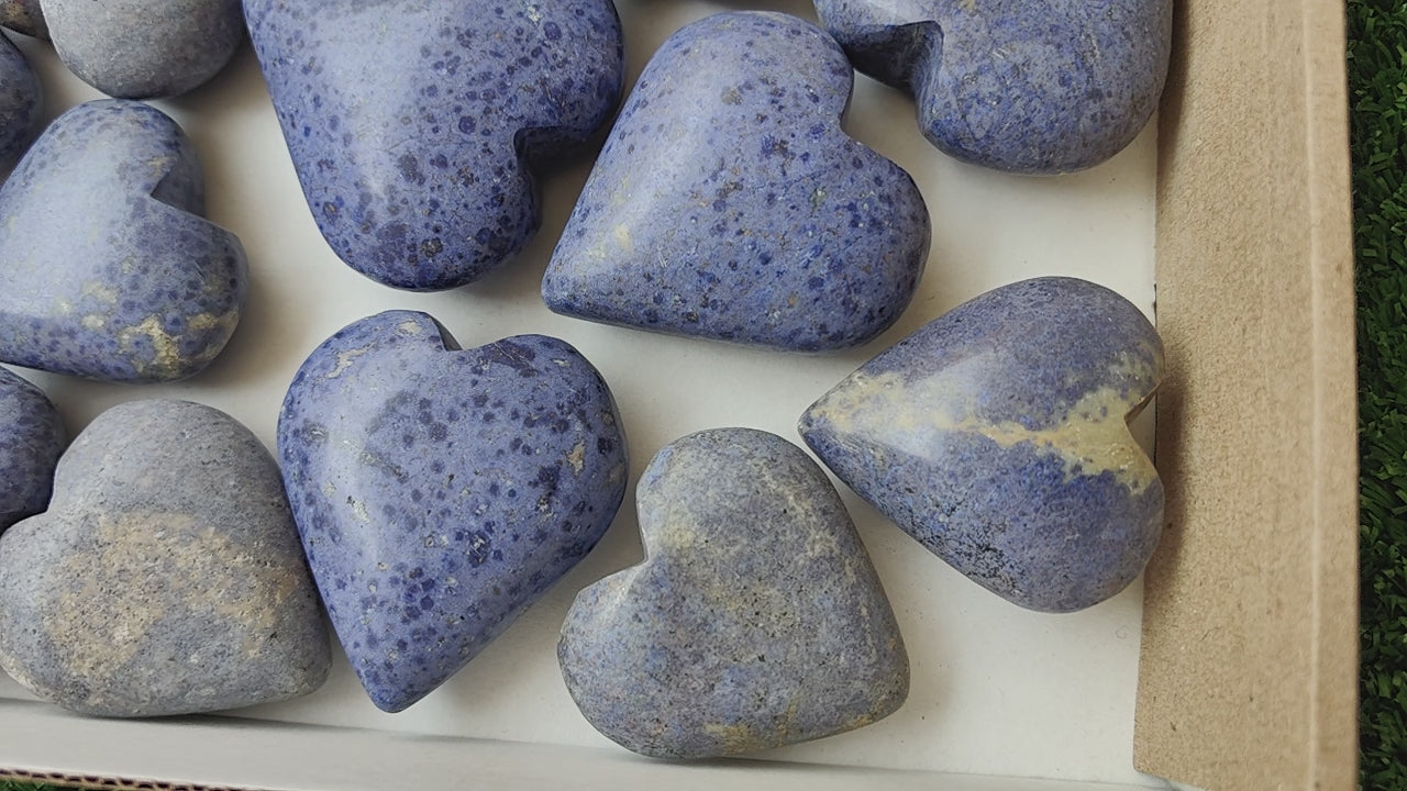 Load video: Lot 35 Dumortierite Heart*
