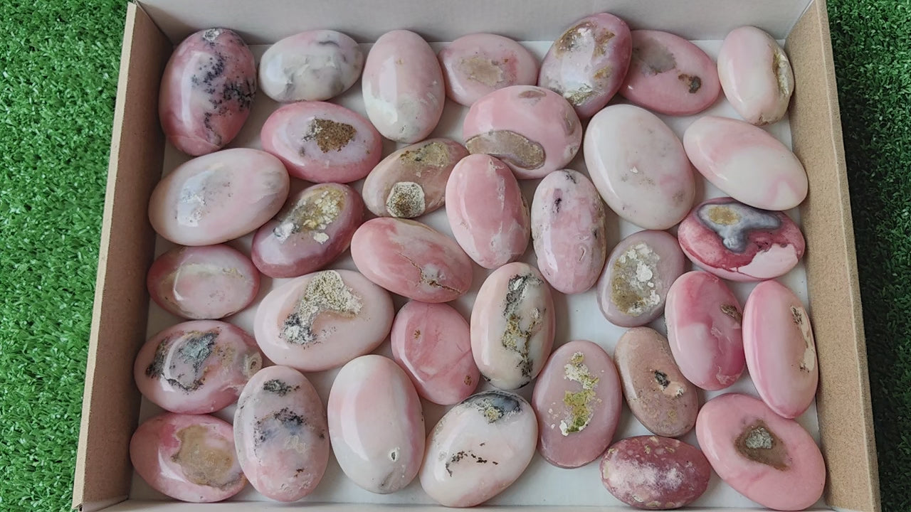 Load video: 34 pc pink opal palms