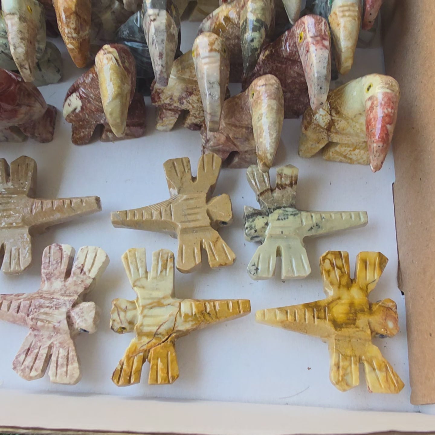 Load video: Lot 93 pcs Soapstone Animals