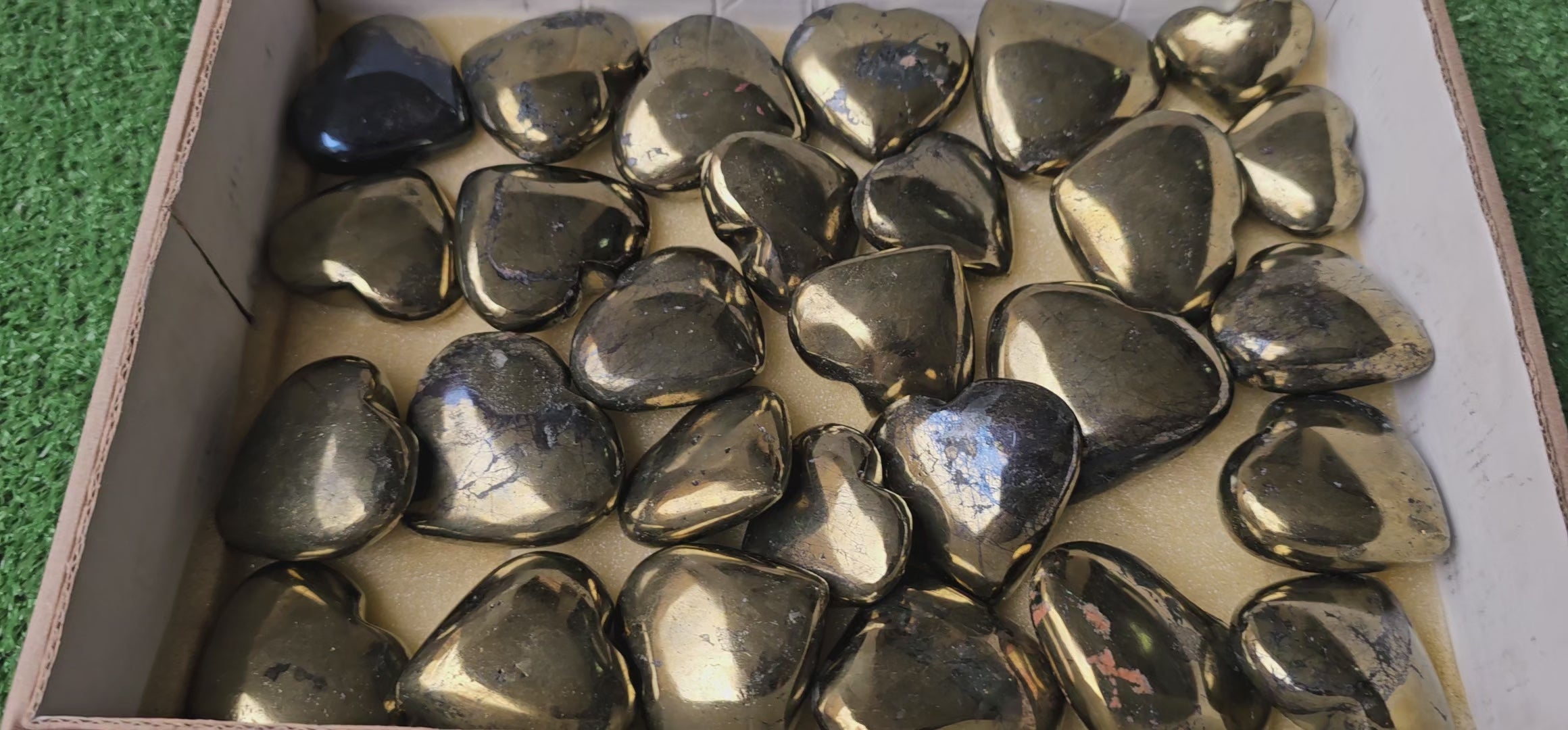 Load video: Lot 28 Chalcopyrite Heart