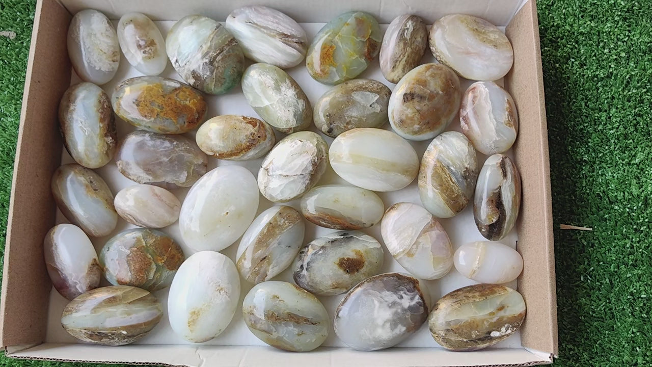 Load video: 34 pc blue opal palms