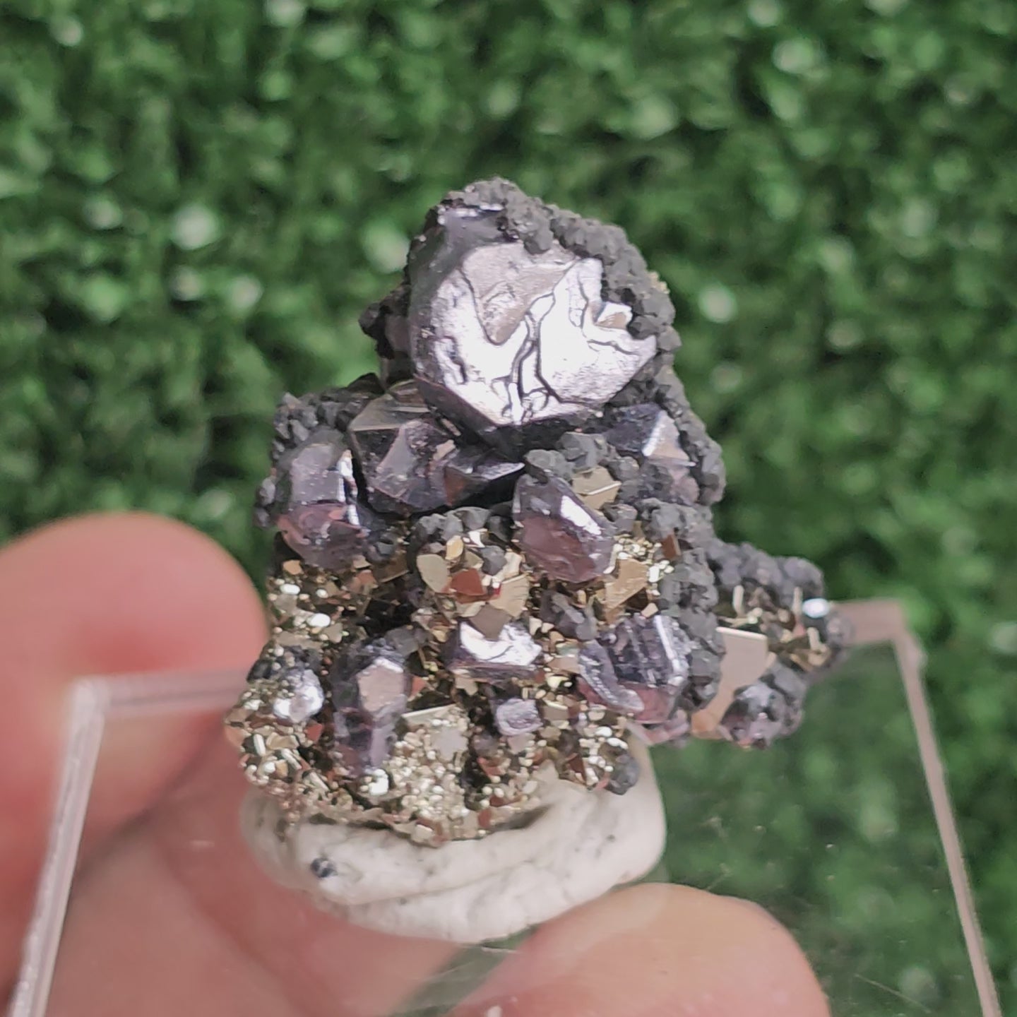 Load video: Galena with Pyrite octahedral