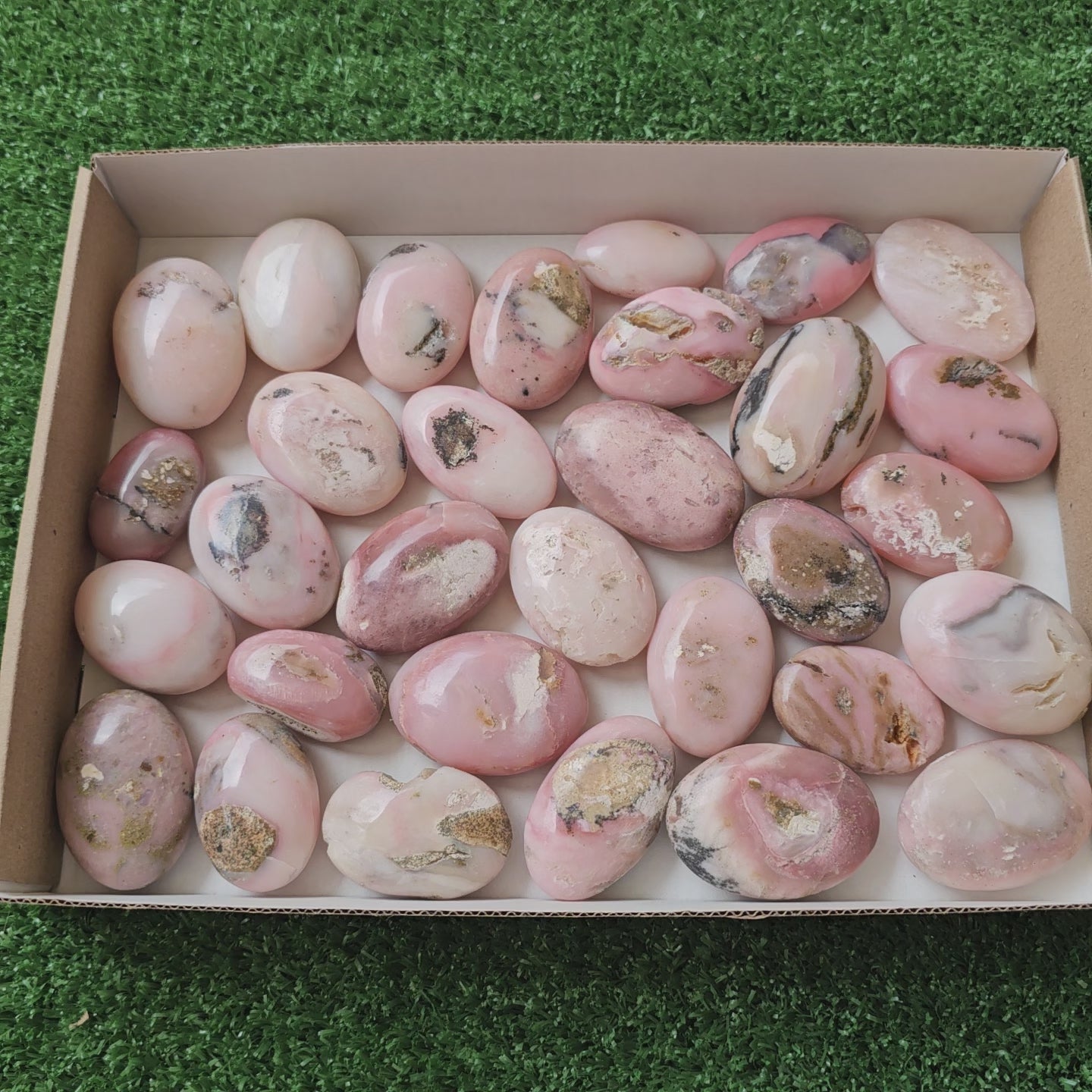 Load video: 31 pc pink opal palms