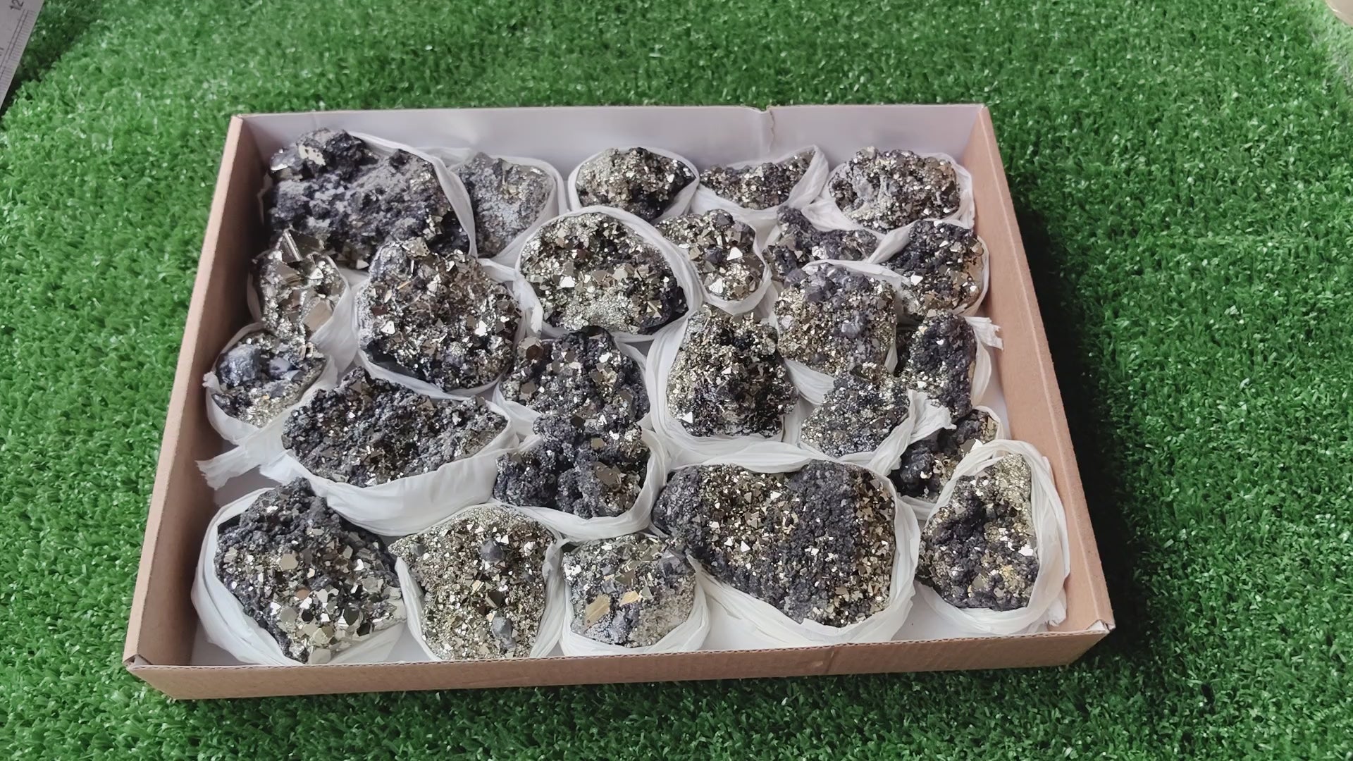 Load video: Box pyrite Octahedral
