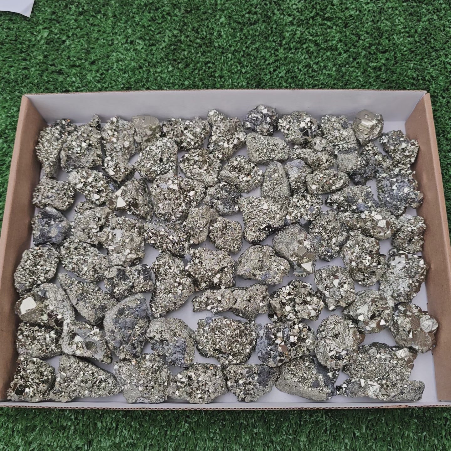 Load video: 71 pc pyrite octahedral