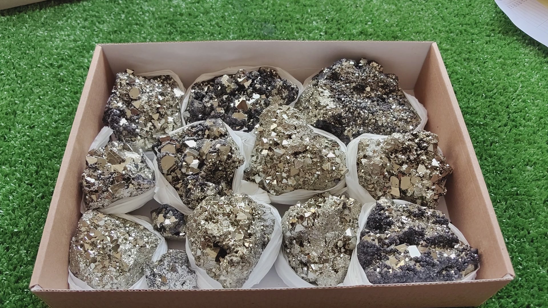 Load video: Box pyrite Octahedral