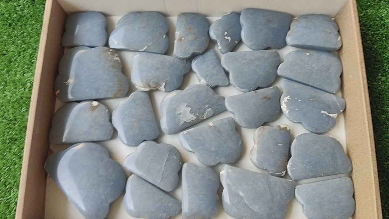 Load video: Lot 25 pcs Angelite Clouds