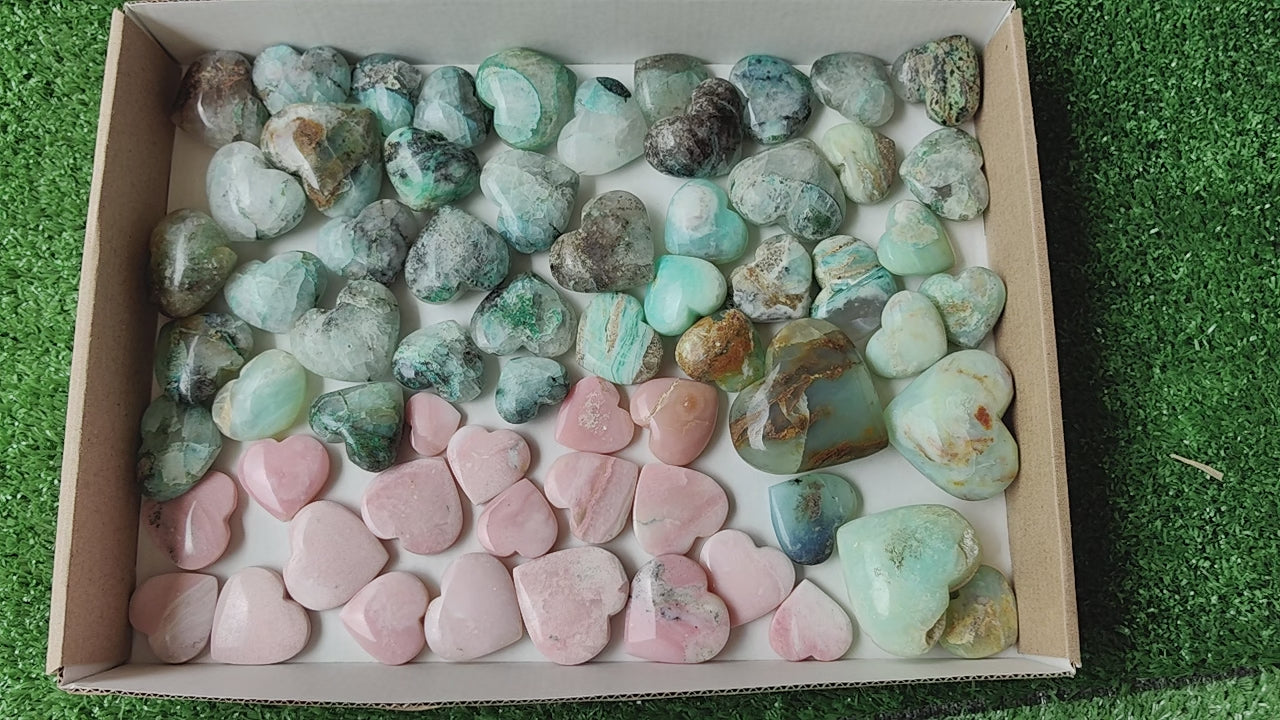 Load video: 64 pc mixted stones hearts