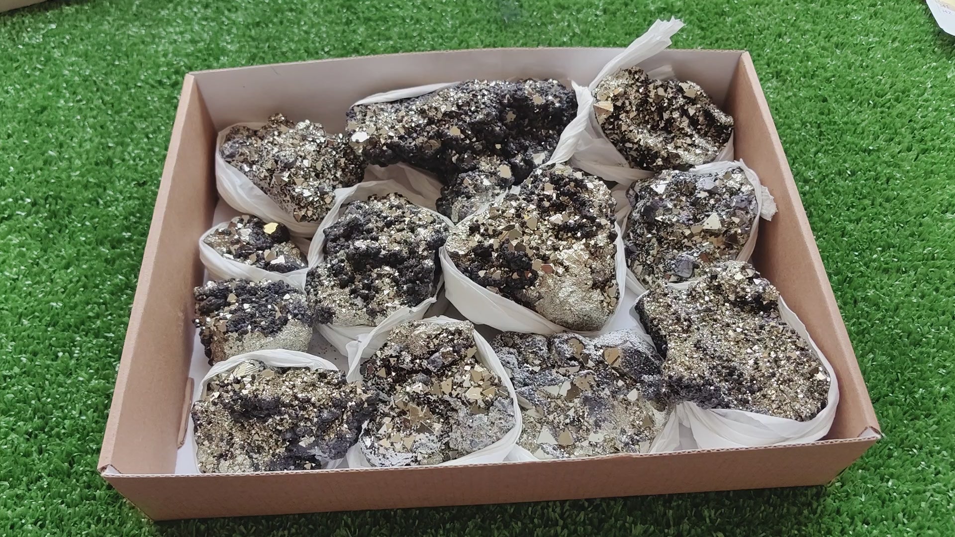 Load video: Box pyrite Octahedral