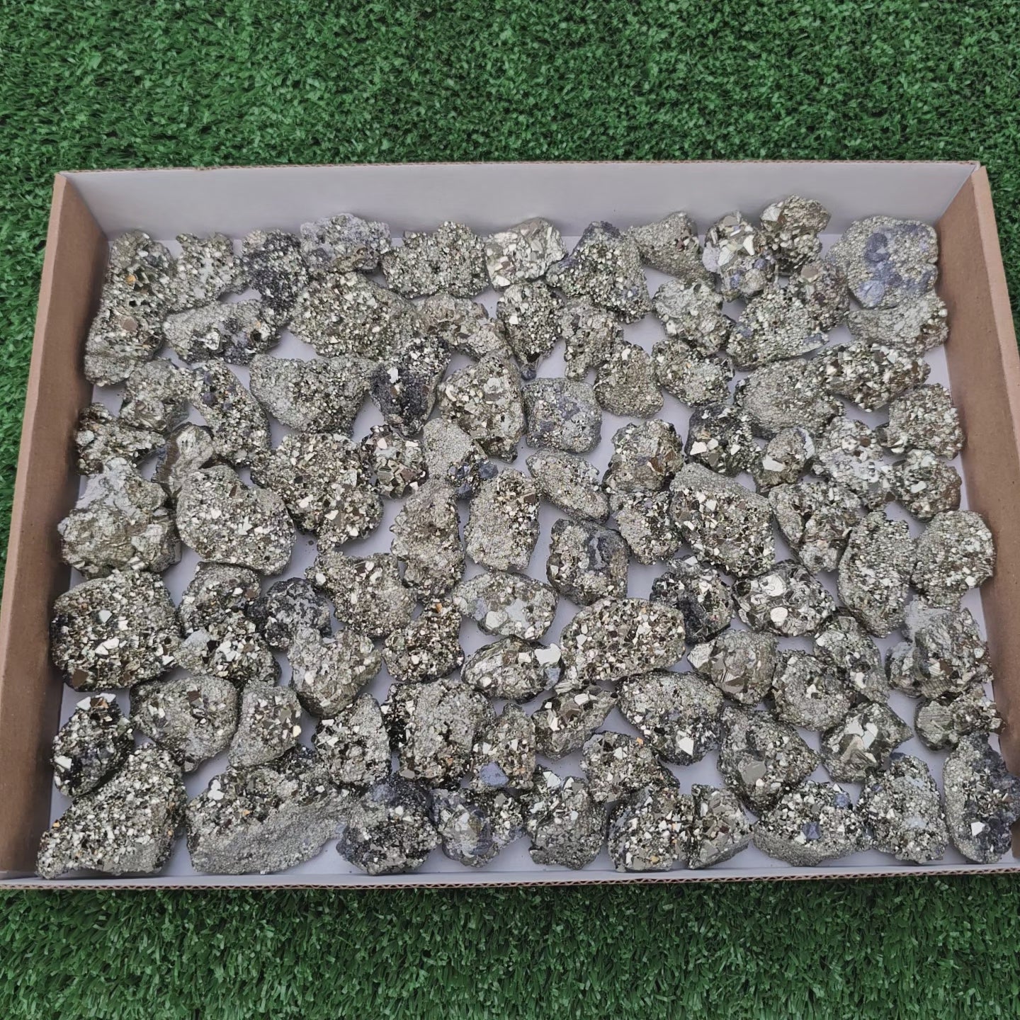 Load video: 85 pc pyrite octahedral