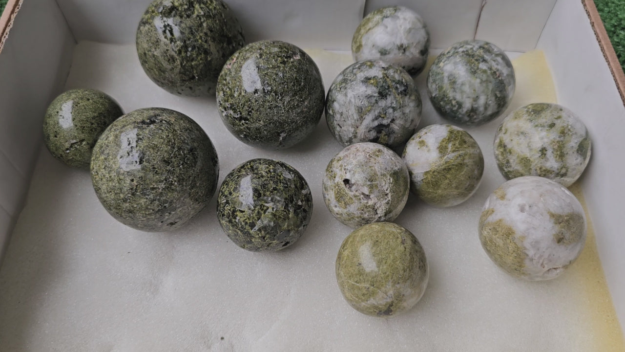 Load video: Lot 13 Epidote with Quartz Sphere
