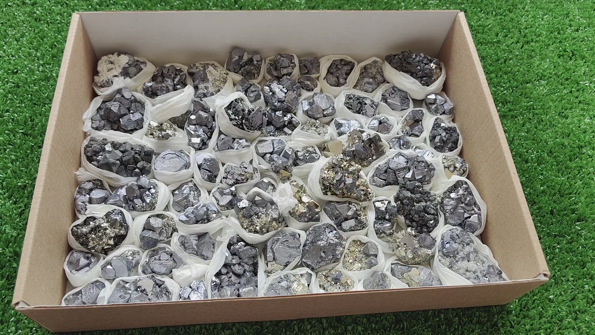 Load video: Box pyrite Octahedral with galena