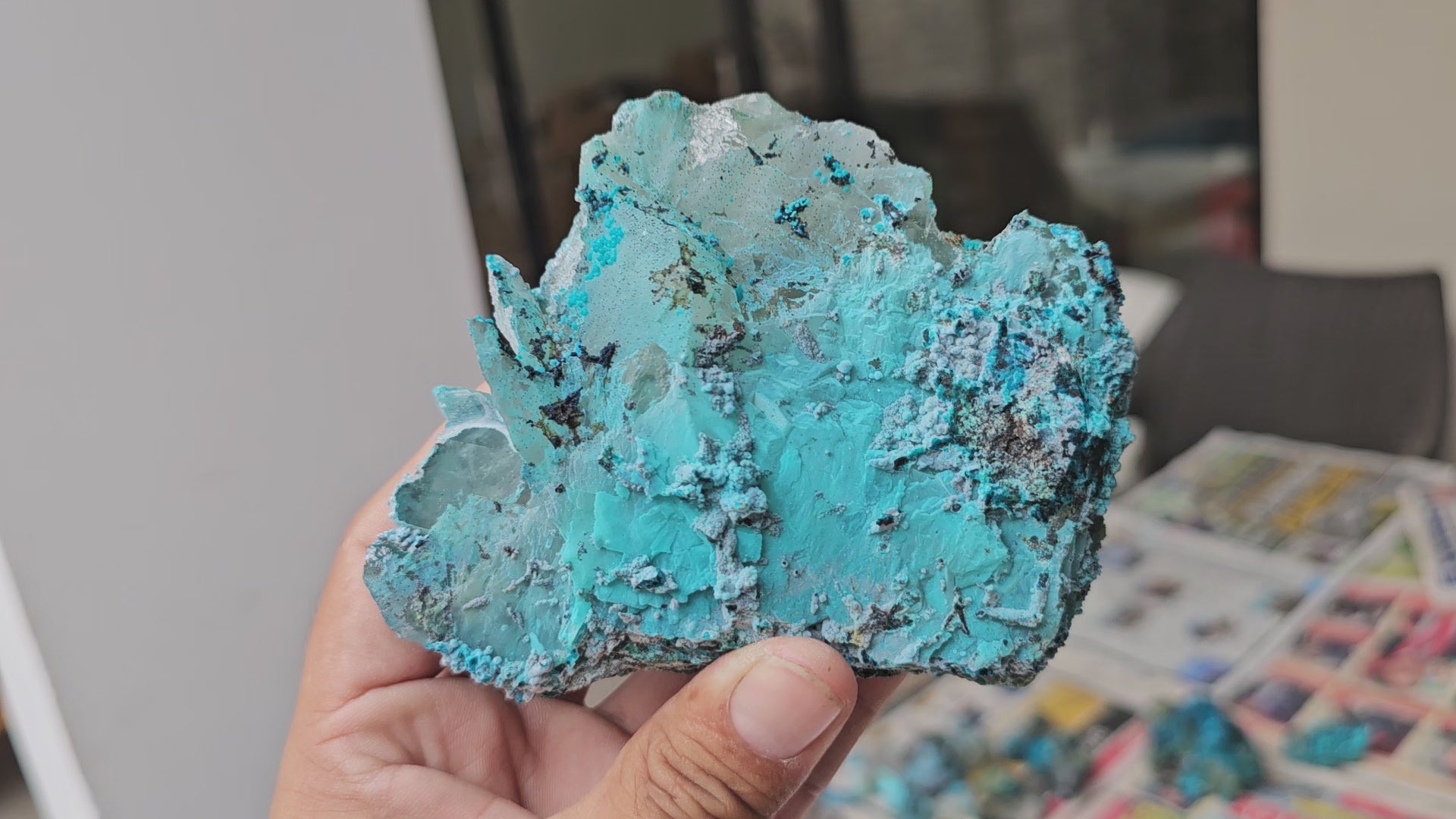 Load video: Chrysocolla on Quartz