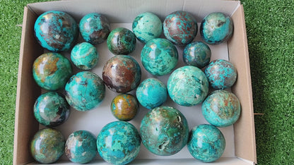 23 pc chrysocolla spheres
