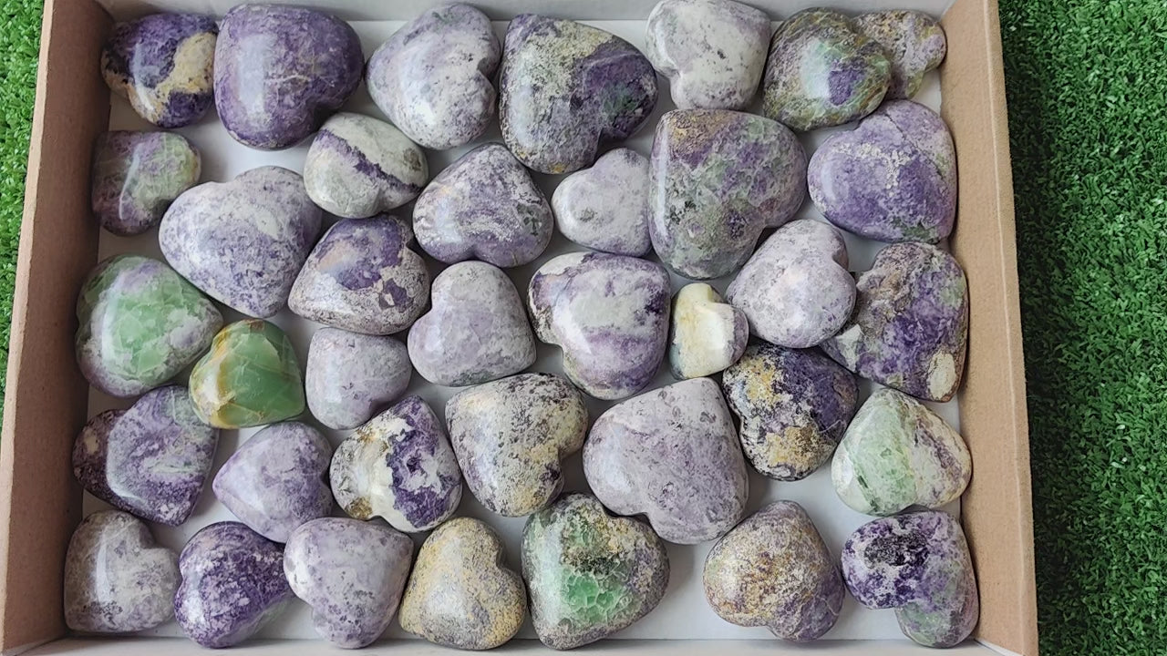 Load video: 37 pc bolivianite hearts