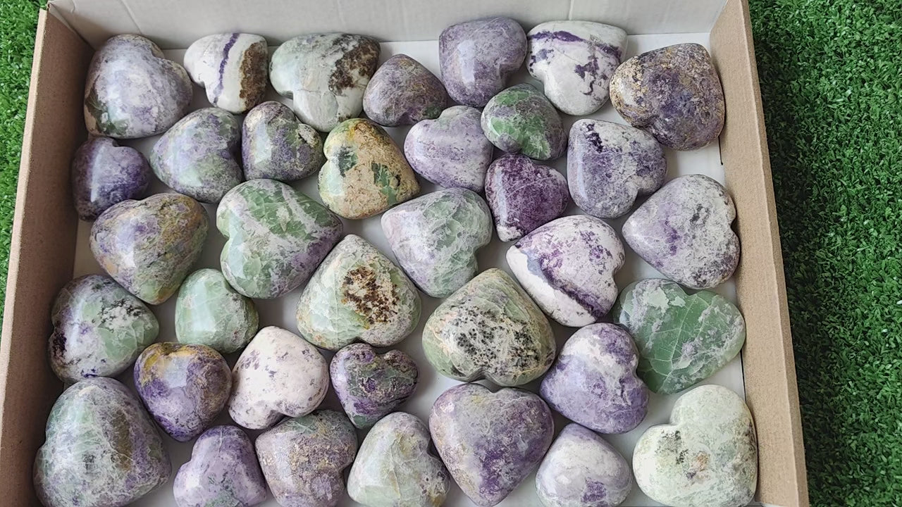 Load video: 36 pc bolivianite hearts