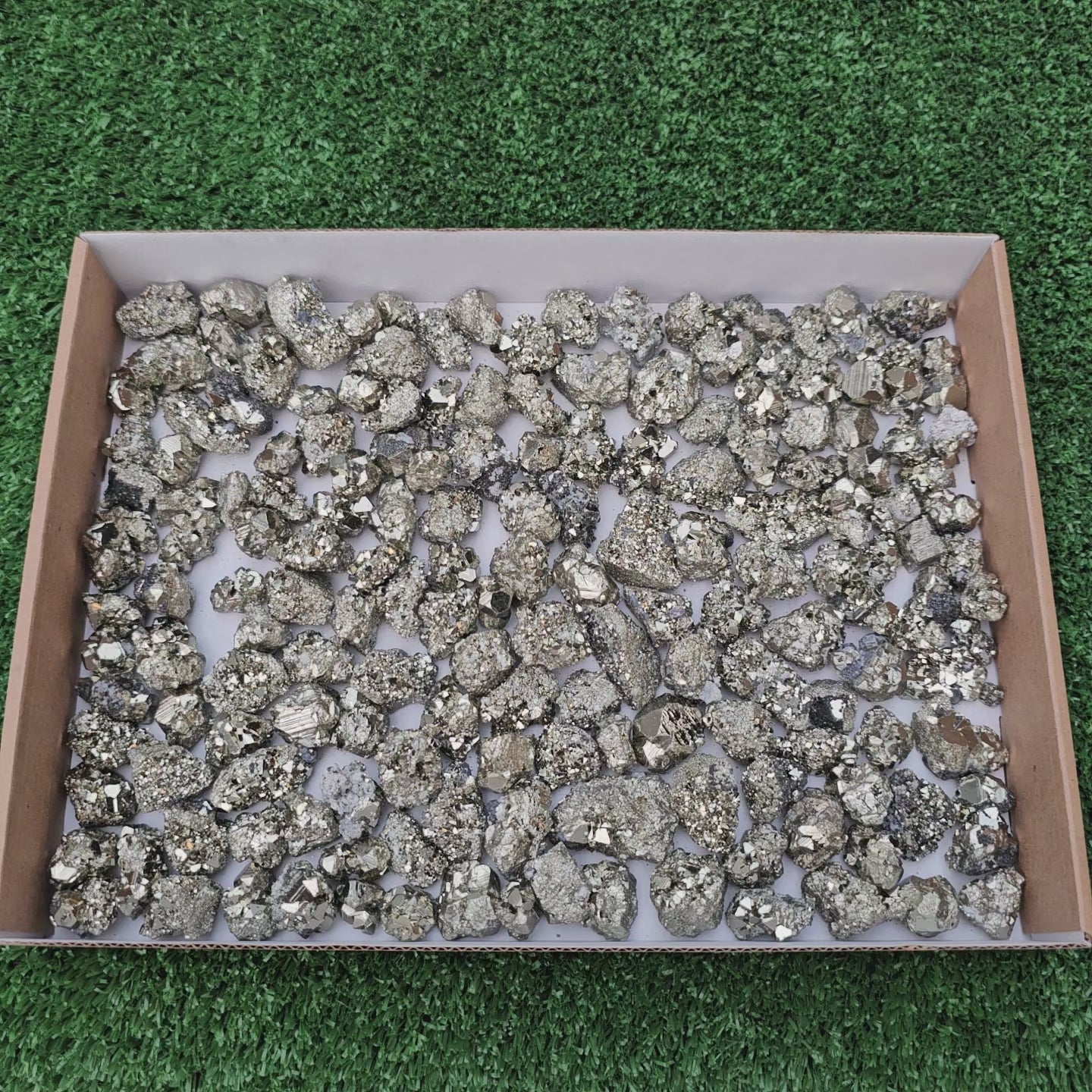 Load video: 87 pc pyrite octahedral